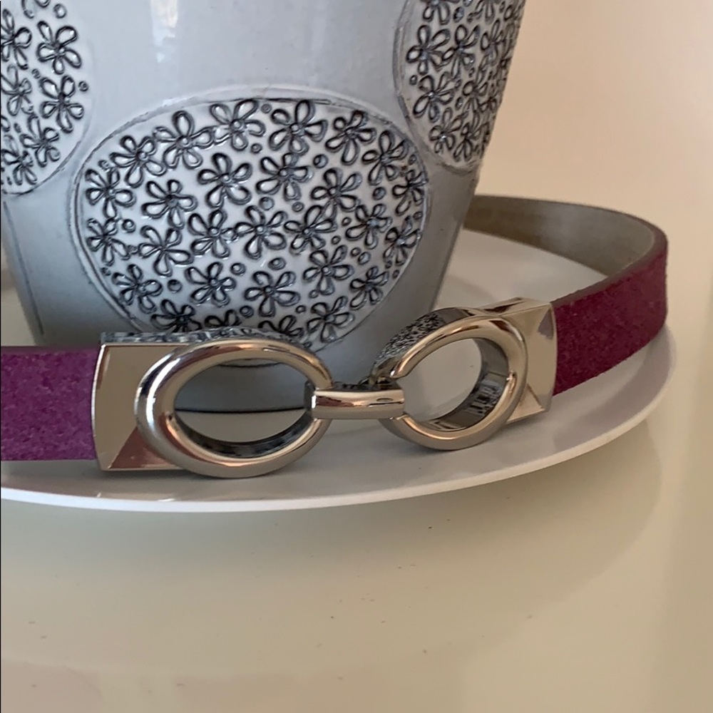 Lavender suede belt White House black market Small